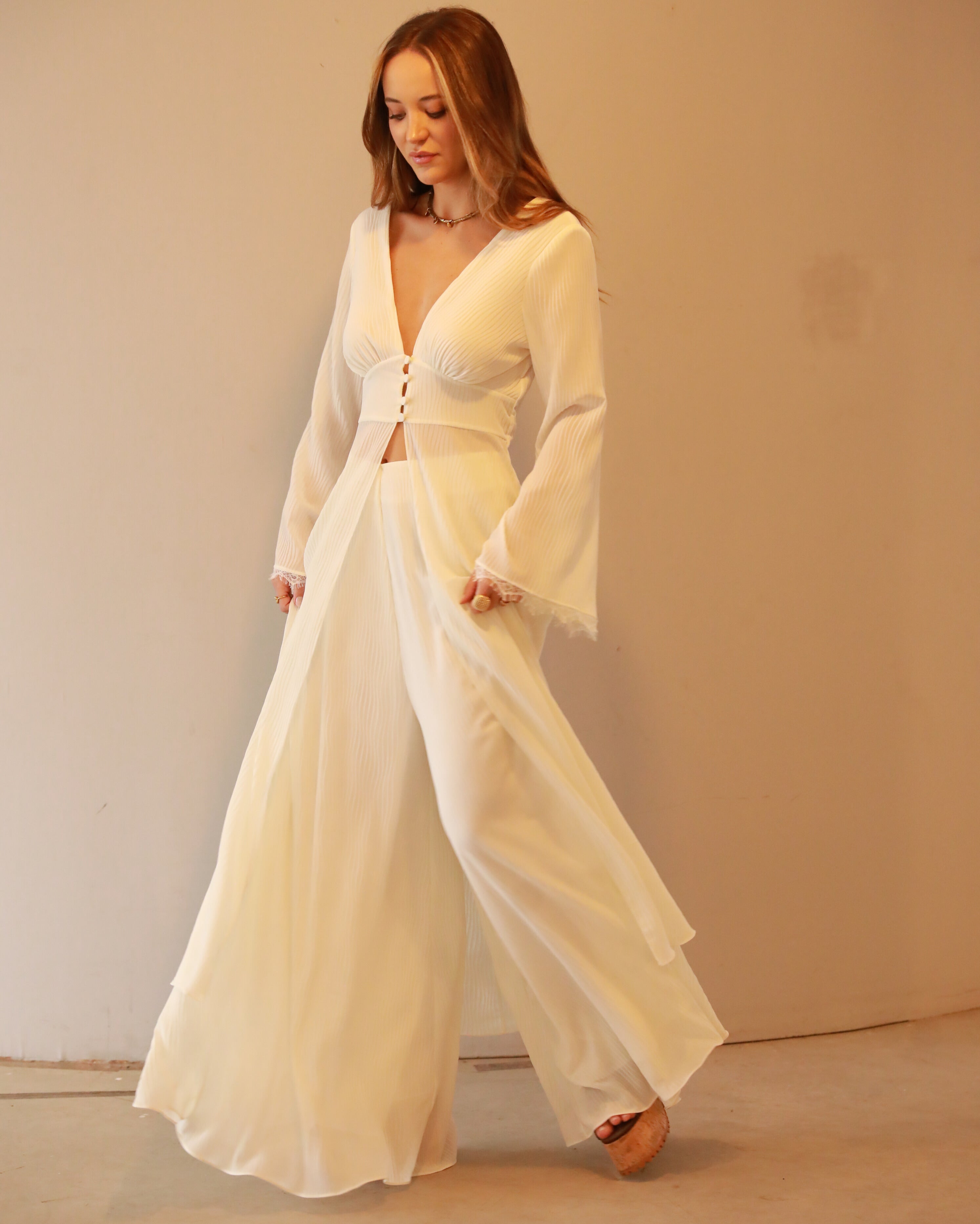 Túnica Vittoria com Aplicação de Renda