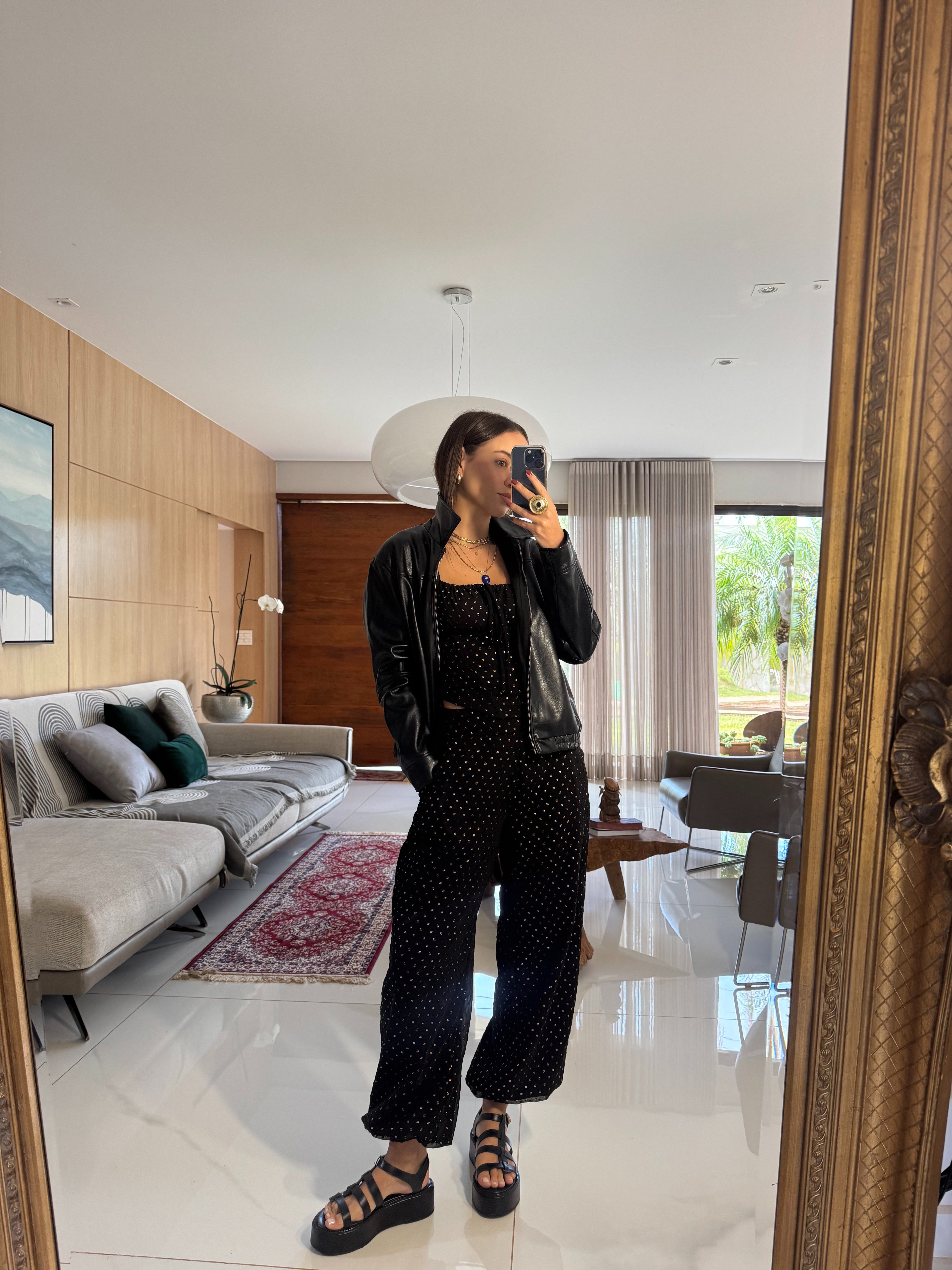Calça Poá Lurex